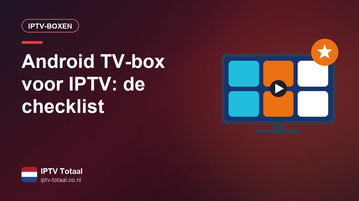 Android TV-box met afstandsbediening naast een tv