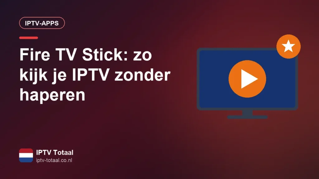 Fire TV Stick met een IPTV-app op een televisie