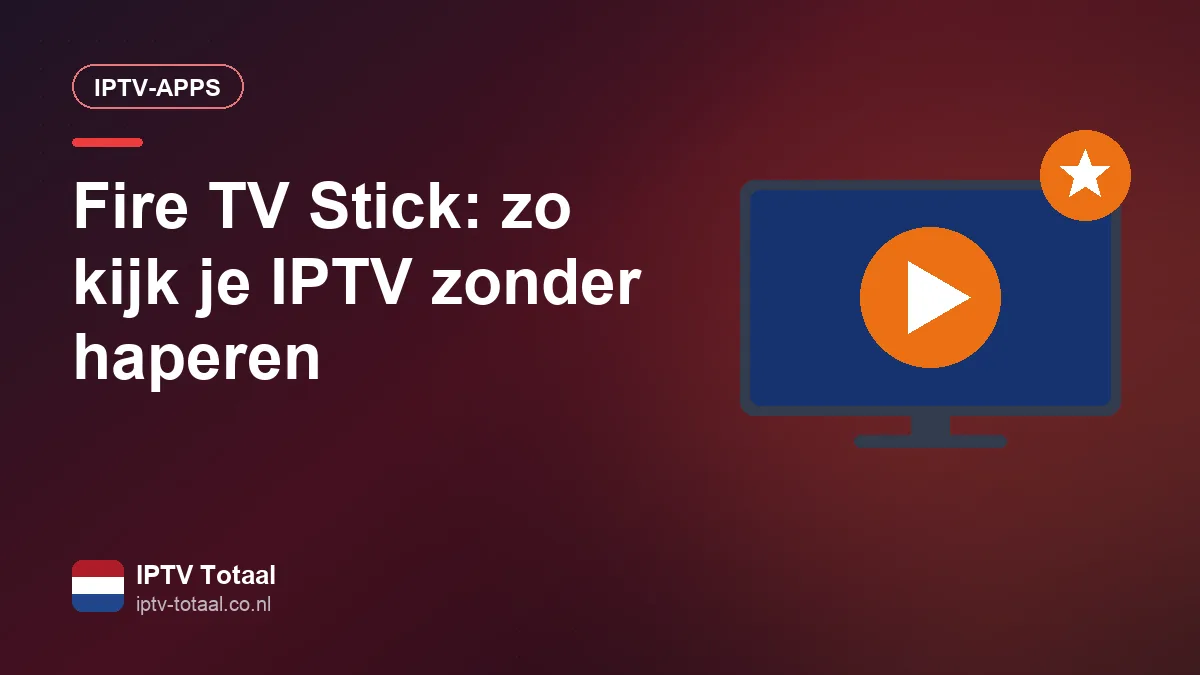 Fire TV Stick met een IPTV-app op een televisie