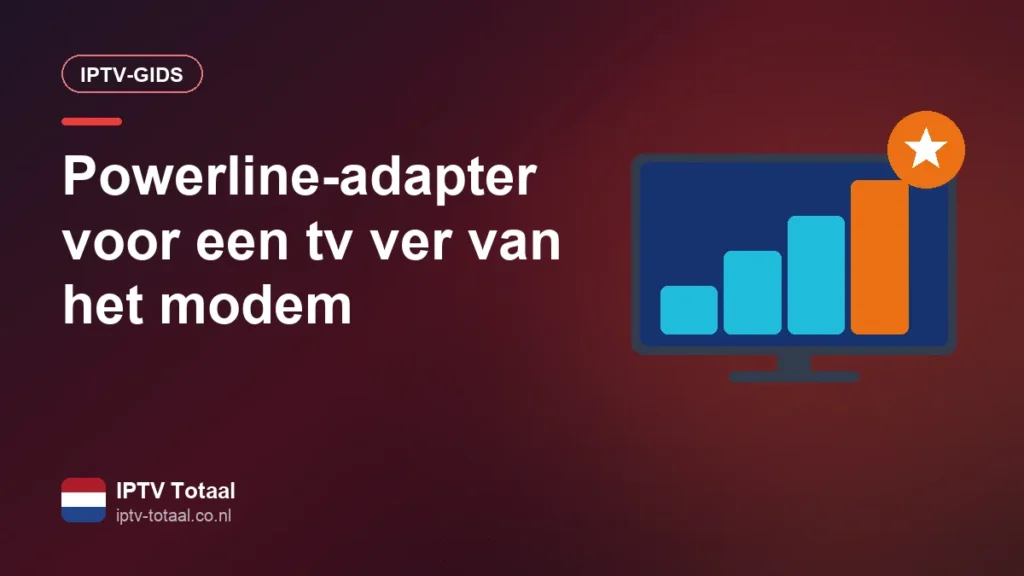 Powerline-adapter in een stopcontact, verbonden met een tv